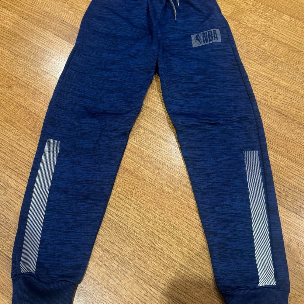 Boys NBA Blue Sweatpants with Reflective Strips size Medium Youth 10/12